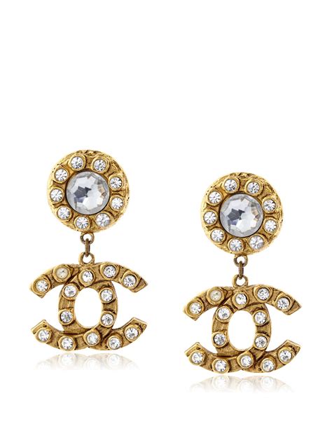 chanel earrings on ear|chanel symbol earrings.